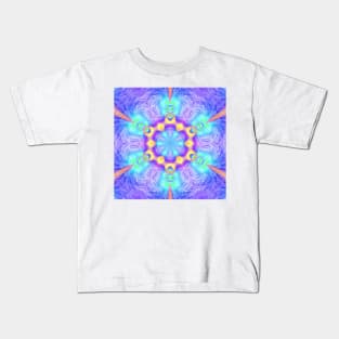 Gods from another dimension - mandala (blue version) Kids T-Shirt